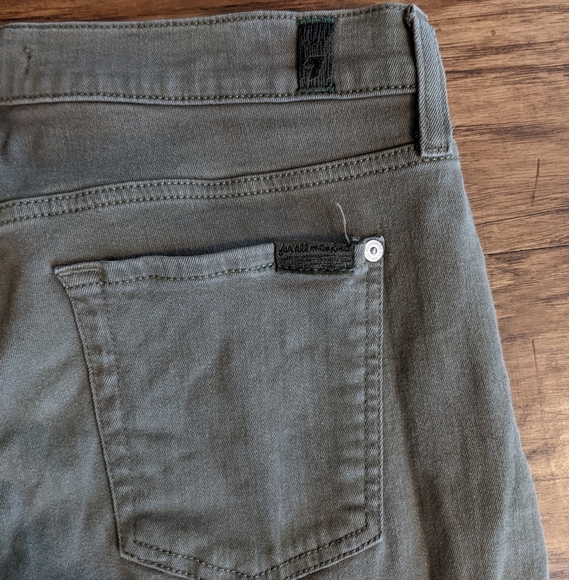 7 for all mankind Light Green Jeans Women's Size 30 - Picture 2 of 8